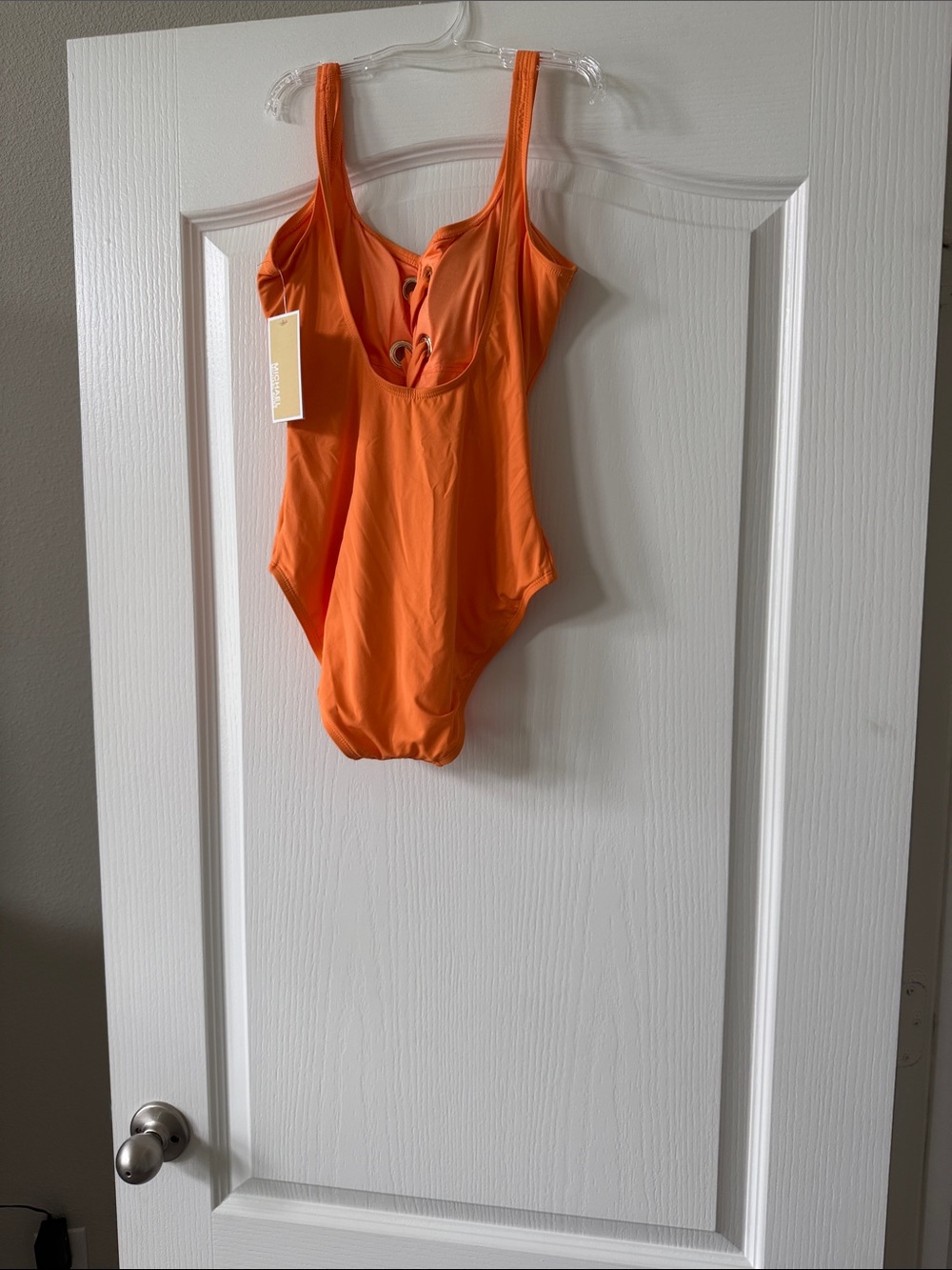 MICHAEL Michael Kors Orange Lace-Up One-Piece Swimsuit - Picture 4 of 5